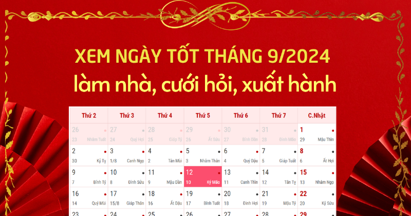 Xem Ngày Tốt Tháng 9 Theo Tuổi