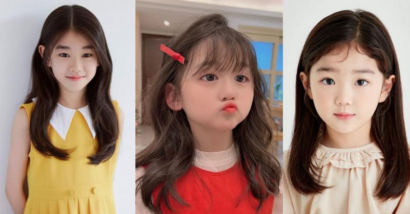 Kiểu tóc dài uốn xoăn nhẹ cho bé gái 12 tuổi mệnh Mộc